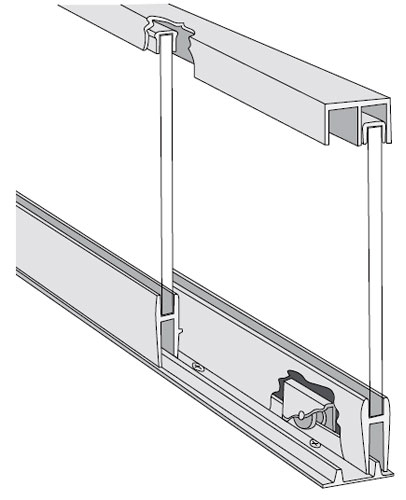 CLOSEOUT SPECIAL! - KV 60" (1524mm) Roll-Ezy Aluminum Track Set - For 1/4" Thick Small to Med. Glass Sliding Doors Questions & Answers