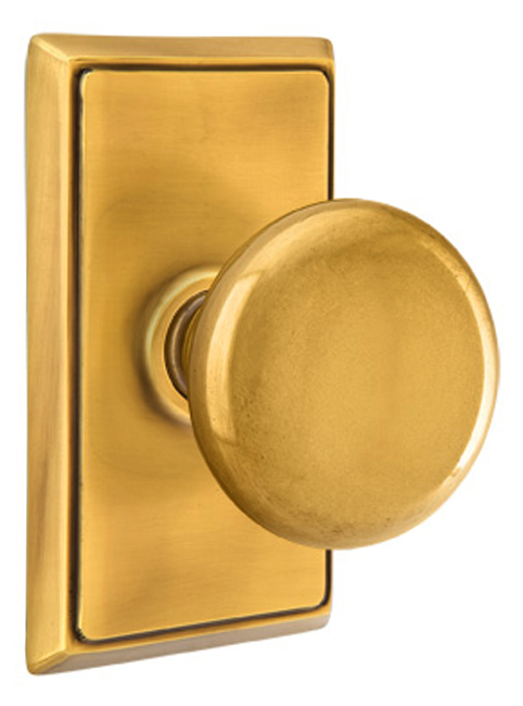 Emtek Providence Forged Brass Door Knobset w/Rectangular Rosette (Passage - French Antique - 2-3/4in. Backset) Questions & Answers