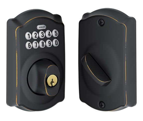 Schlage BE365 Electronic Keypad Deadbolt w/Camelot Trim (Aged Bronze) Questions & Answers