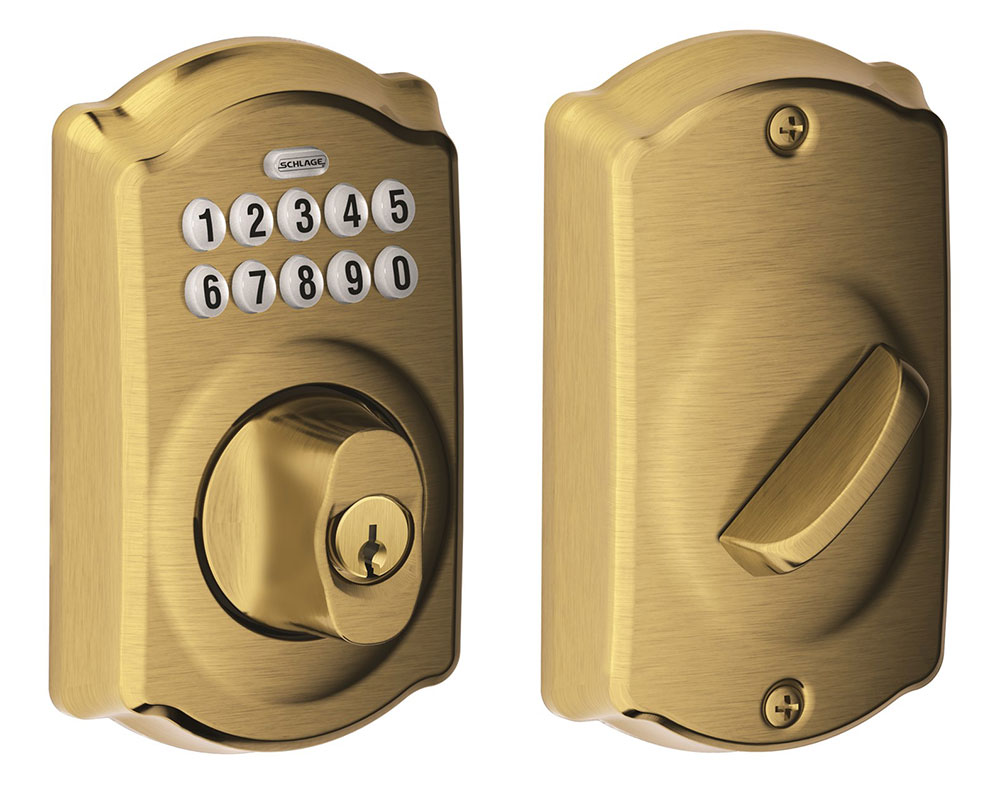 Schlage BE365 Electronic Keypad Deadbolt w/Camelot Trim (Antique Brass) Questions & Answers