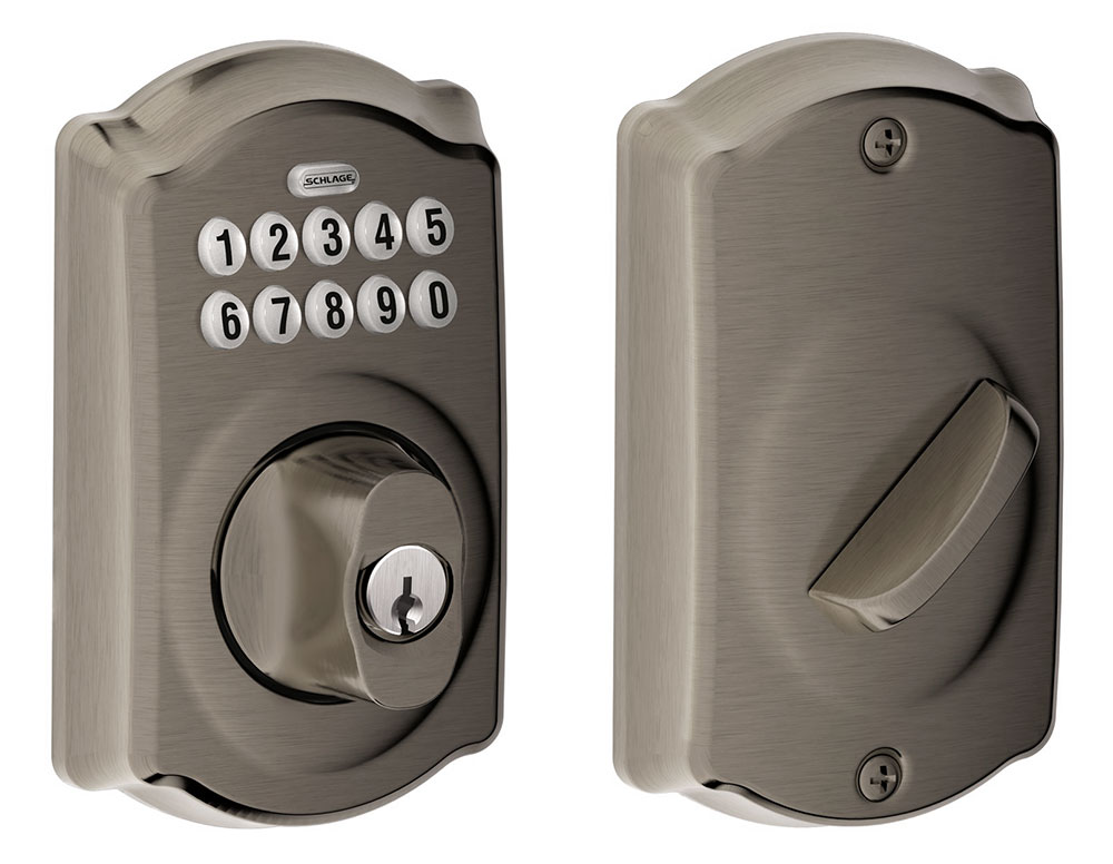Schlage BE365 Electronic Keypad Deadbolt w/Camelot Trim (Antique Pewter) Questions & Answers