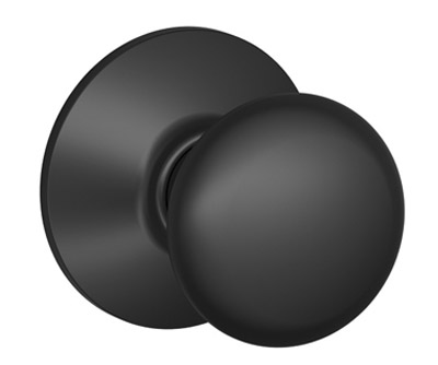 Schlage Plymouth Door Knobset (Passage - Matte Black - Adjustable Backset) Questions & Answers