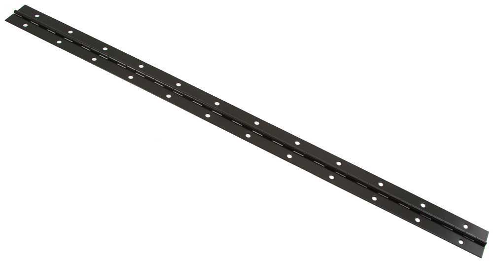 Larsen Medium-Gauge Steel 1-1/2" (38mm) x 72" (1829mm) Continuous Piano Hinge - EACH (Black) Questions & Answers