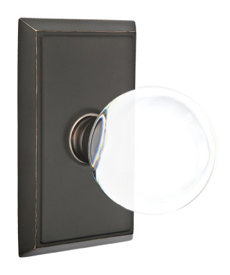 Emtek Bristol Glass Door Knobset w/Rectangular Rosette (Dummy Set - Oil Rubbed Bronze) Questions & Answers