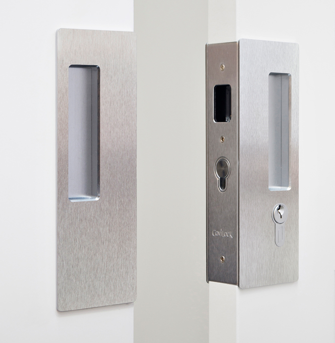 CaviLock CL400 Bi-Parting Magnetic Keyed Pocket Door Set for Double Doors (Satin Chrome - 1-3/4in. Thickness) Questions & Answers