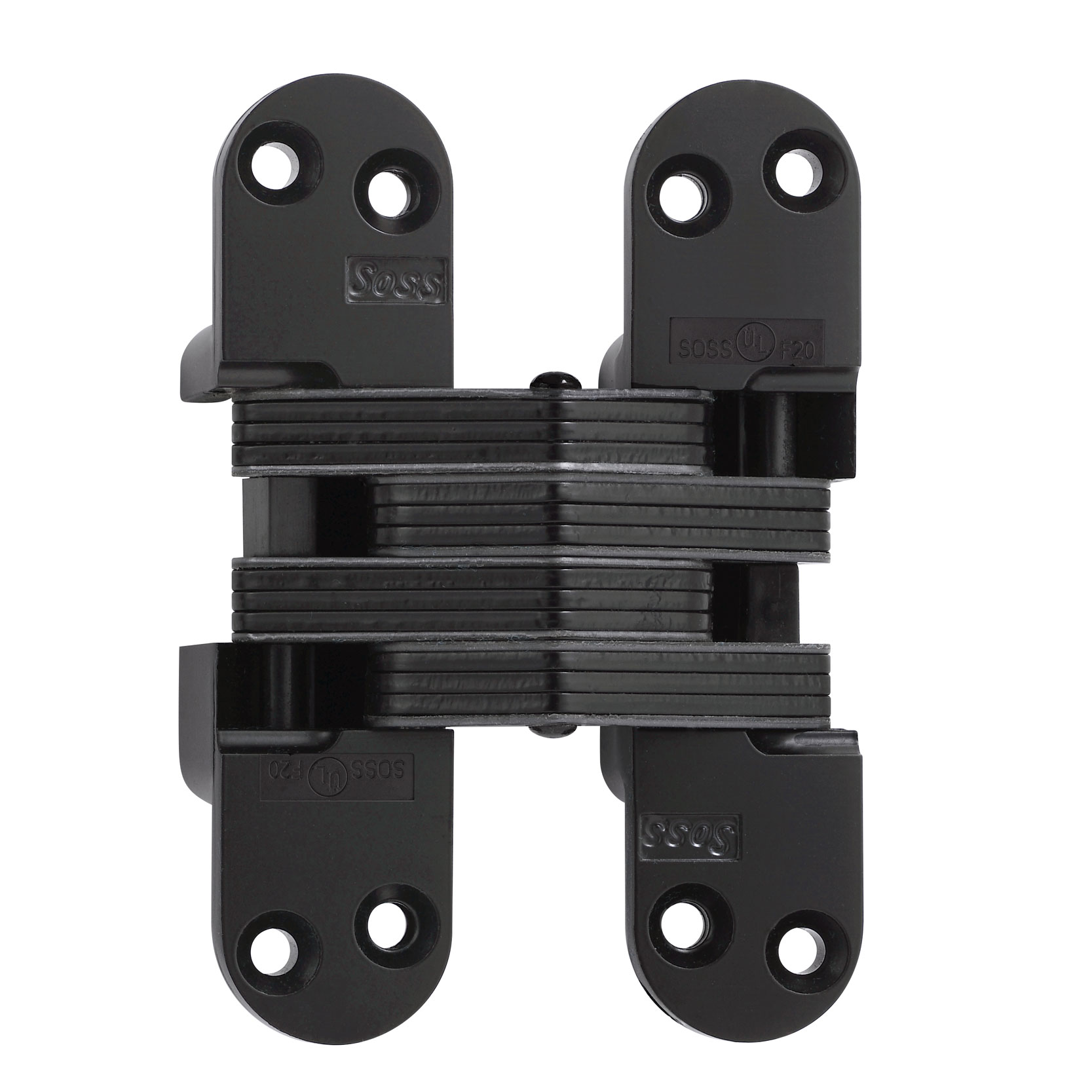 SOSS 4-5/8" (117mm)H Heavy Duty Invisible Hinge - EACH (Black E-Coated) Questions & Answers