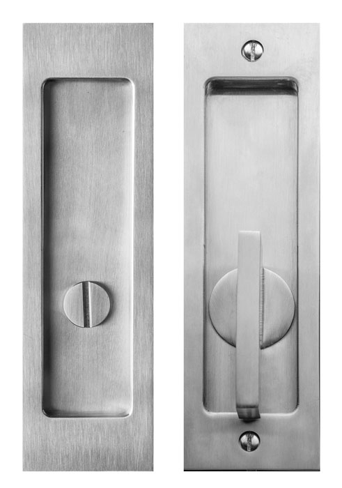 Linnea Stainless Steel Mortise Pocket Door Privacy Latch w/ADA Turn Piece - (Satin Stainless Steel - 1-3/4" Thickness) Questions & Answers