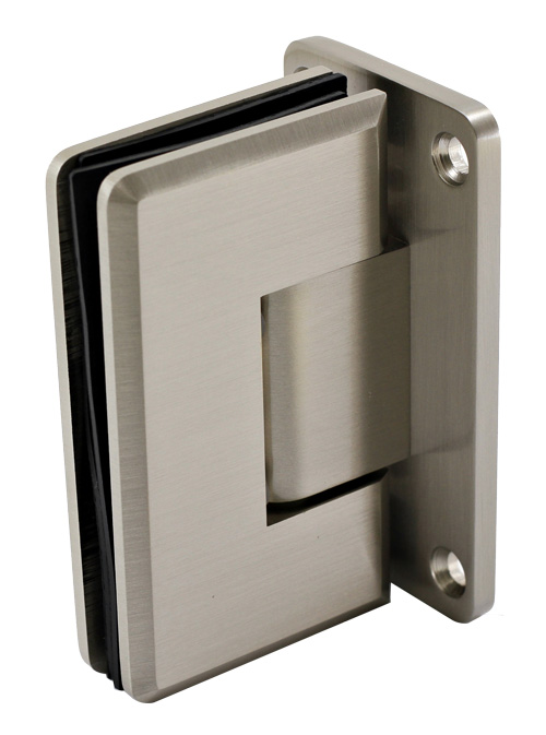 Sure-Lock Wall Mount Glass Standard-Duty Shower Door Hinge, Beveled Edge - EACH (Satin Nickel) Questions & Answers