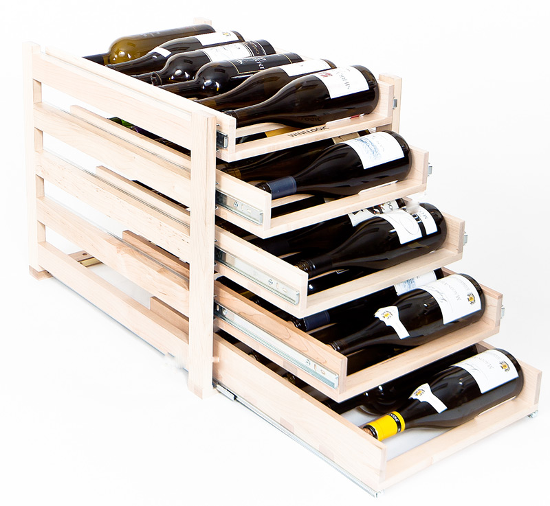 What is the depth of the WineLogic wine rack?
