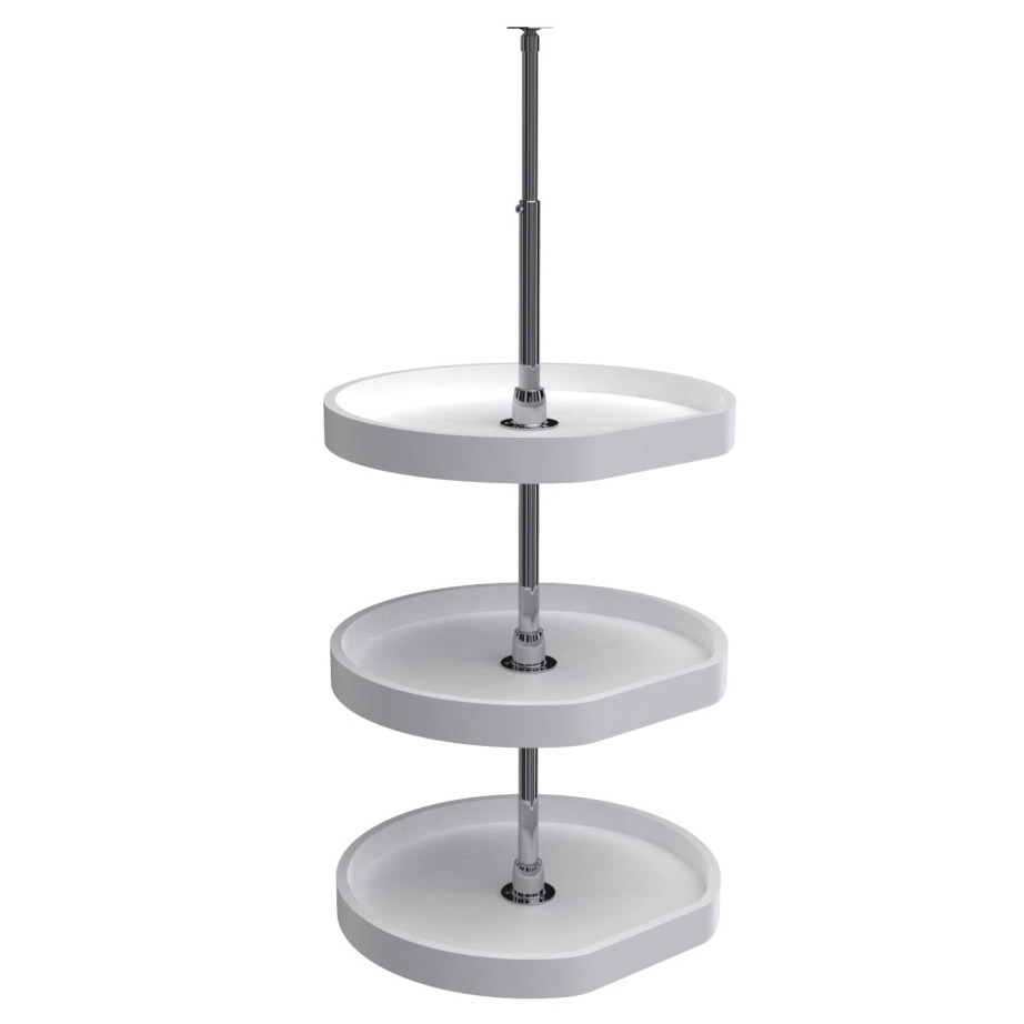 Do you have a 22" lazy susan with 3 full circle shelves that fits a 36" tall cabinet?