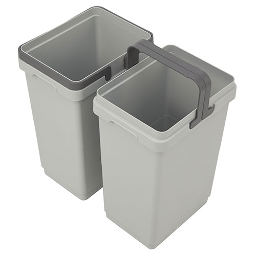 Salice Vibo 35 Qt. Single Replacement Waste Container Bin - EACH (Silver/Gray) Questions & Answers