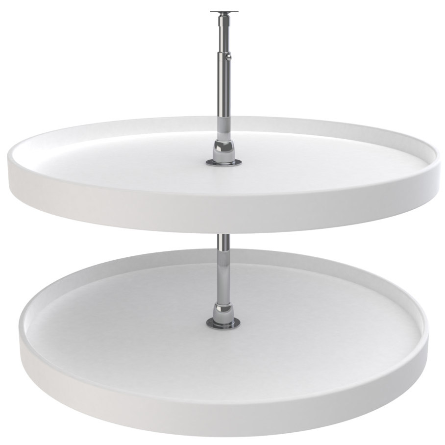 Rev-A-Shelf 32" (813mm) Polymer Full Circle Lazy Susan 2-Shelf Set (White) Questions & Answers