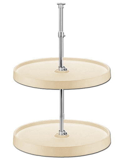 Rev-A-Shelf 28" (711mm) Polymer Full Circle Lazy Susan 2-Shelf Set (Almond) Questions & Answers