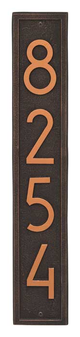 Whitehall Modern Vertical Address Plaque - (Oil Rubbed Bronze) Questions & Answers