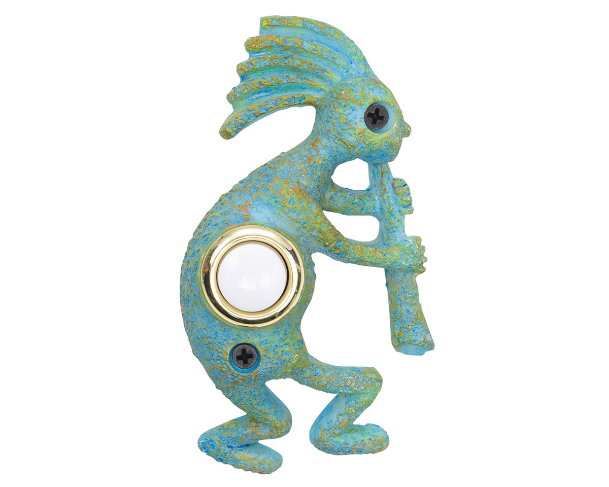 What material is the kokopelli door bell made of?