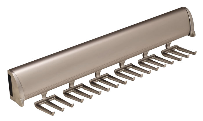 Hafele Synergy Elite Closet Tie Rack - 18 Hooks(Matte Nickel) Questions & Answers