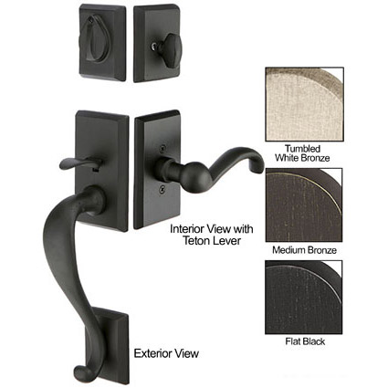 Emtek Rectangular Sectional Door Entry Set (Medium Bronze - Dummy Set w/ Cody Lever - Left) Questions & Answers