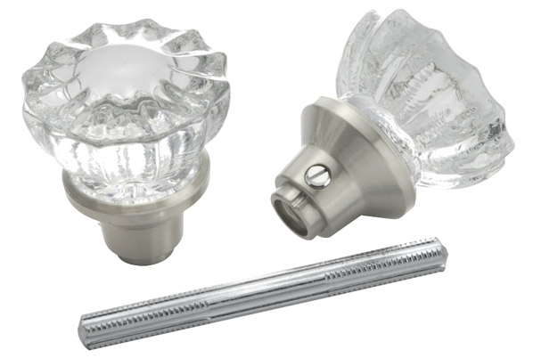 First Watch Glass Knob Set w/Spindle - SET (Satin Nickel) Questions & Answers