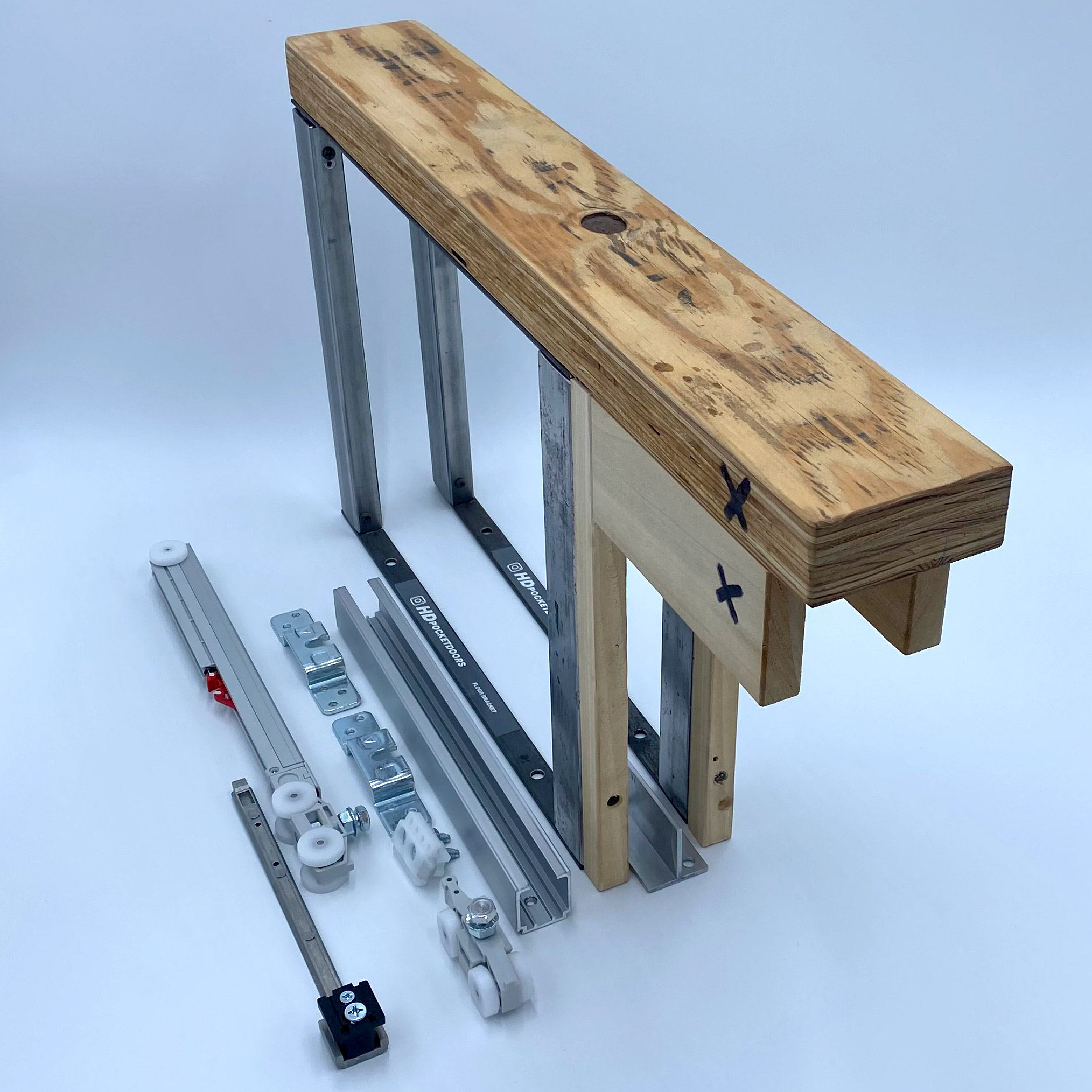 HDPOCKETDOORS HD/80 Series Pocket Door Frame Kit for 28" x 80"H Door, Converging Door Set - 2x4 Wall (176lb.) Questions & Answers