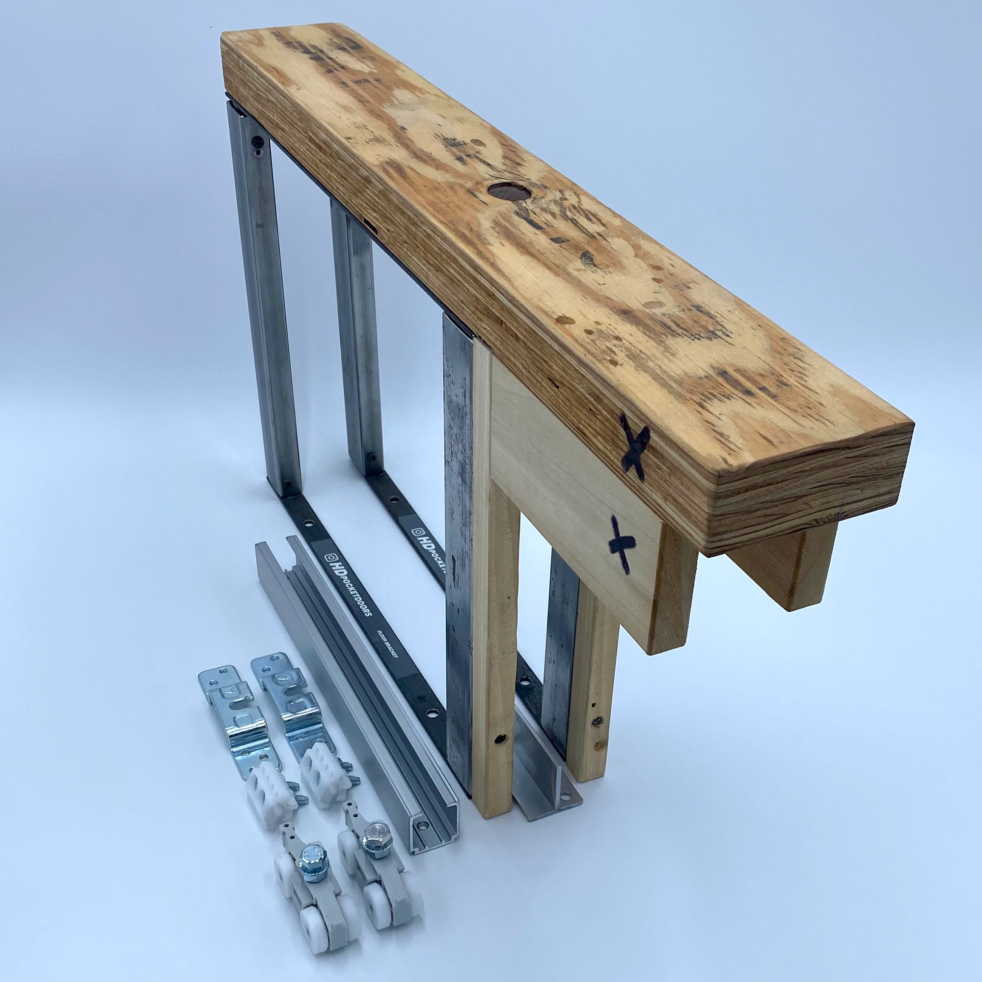 HDPOCKETDOORS HD/80 Series Pocket Door Frame Kit for 36" x 80"H Door, Single Door Set - 2x4 Wall (176lbs.) Questions & Answers