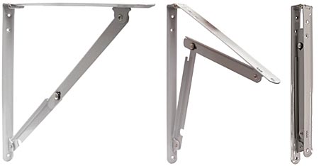 Can you fold a shelf UP, not down, using these brackets??