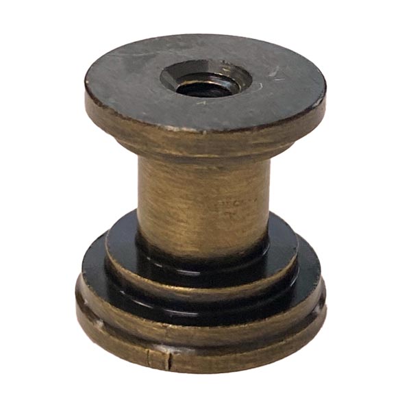 THH-E-AB base for cabinet knob -  Is this threaded al the way through?