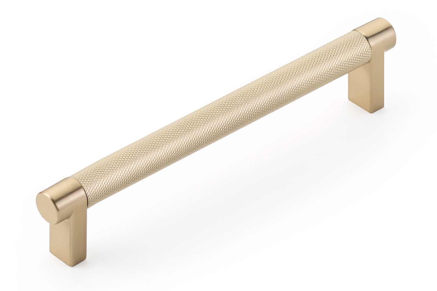 Emtek Select Knurled Cabinet Pull with Satin Brass