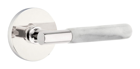 Emtek Select T-Bar White Marble Door Leverset w/Disk Rosette Questions & Answers