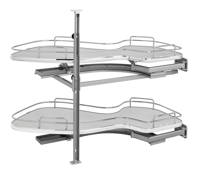 Rev-A-Shelf Cloud 15" Two-Tier Blind Corner Organizer, Right Door/Blind Left Cabinet Questions & Answers