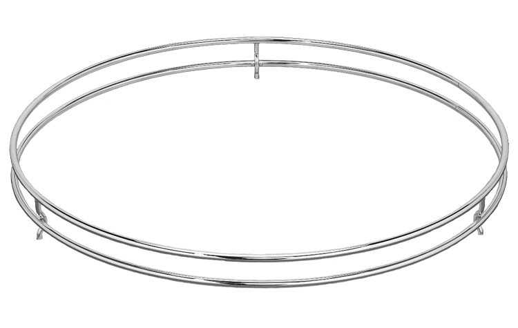 Rev-A-Shelf 28" (711mm) Chrome Fence Railing for Wood Classic Full Circle Lazy Susans - EACH (Chrome) Questions & Answers