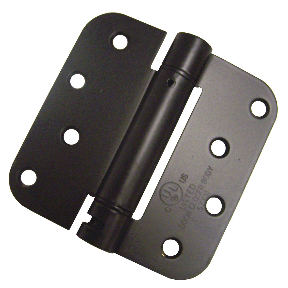 SGS Residential Duty Door 4" (102mm) x 4" (102mm) Single Acting Spring Hinge - 5/8in. Radius Corner - EACH (Black) Questions & Answers