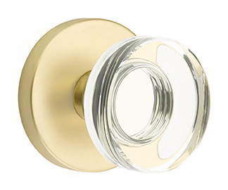 Emtek Modern Disc Glass Door Knobset with Disk Rosette Questions & Answers