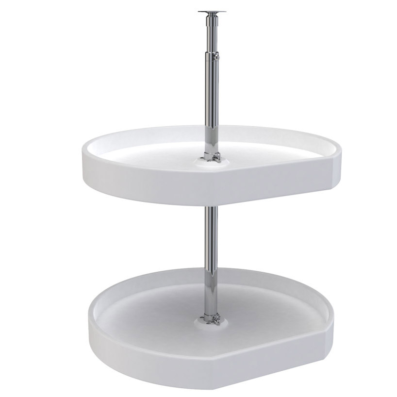 Rev-A-Shelf 20" (508mm) Polymer D-Shape Lazy Susan 2-Shelf Set (White) Questions & Answers