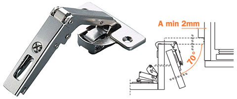 Salice 70° Pie-Cut Corner Hinge - EACH (Self-Closing, Screw-on) Questions & Answers