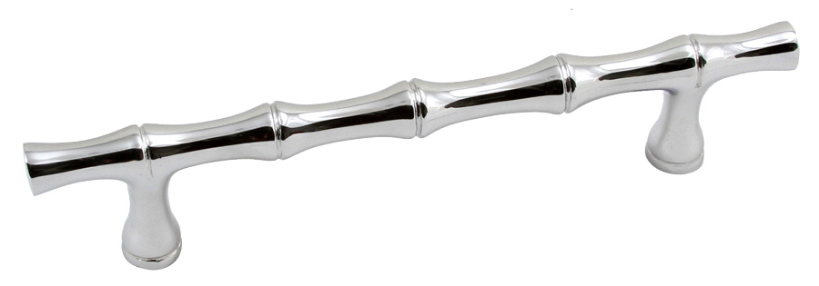 Hardware International Natural 6" (152mm) Center-to-Center Bamboo Solid Brass Cabinet Pull - (Polished Chrome) Questions & Answers