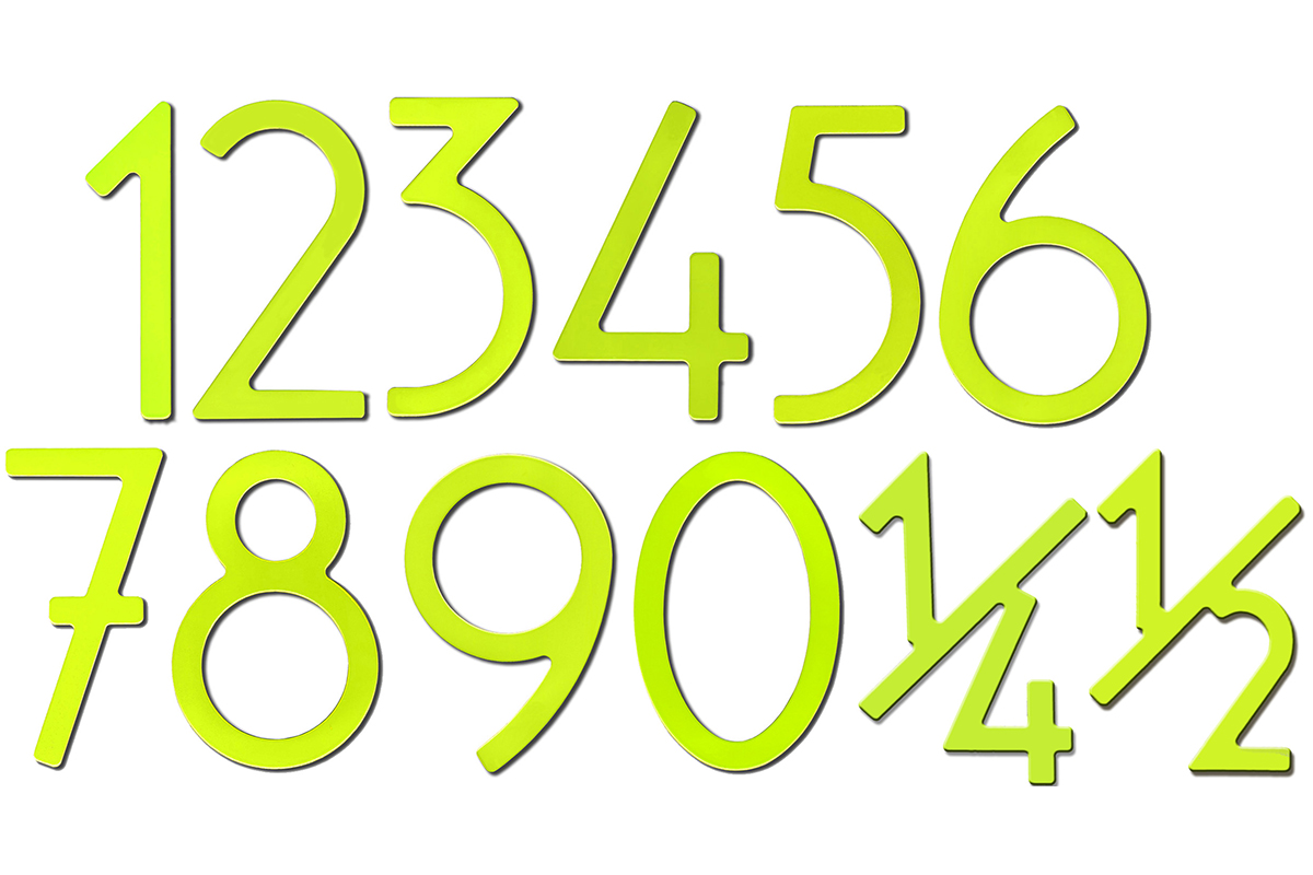 HouseArt Stainless Steel 5" (128mm) House Number - 1/2 (Key Lime) Questions & Answers