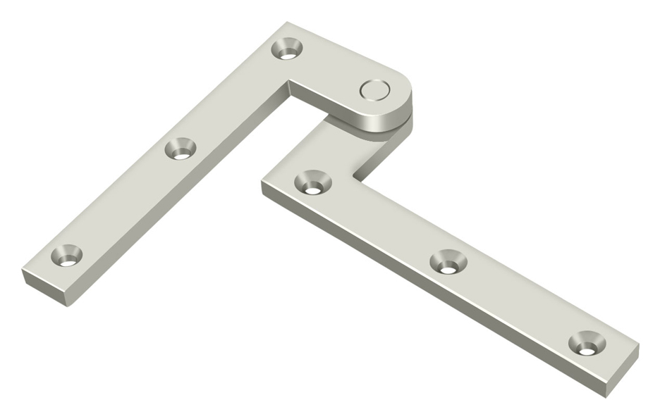 Deltana Solid Brass 4-3/8" (111mm) x 1-7/8" (48mm) Pivot Door Hinge - PAIR (Polished Nickel) Questions & Answers