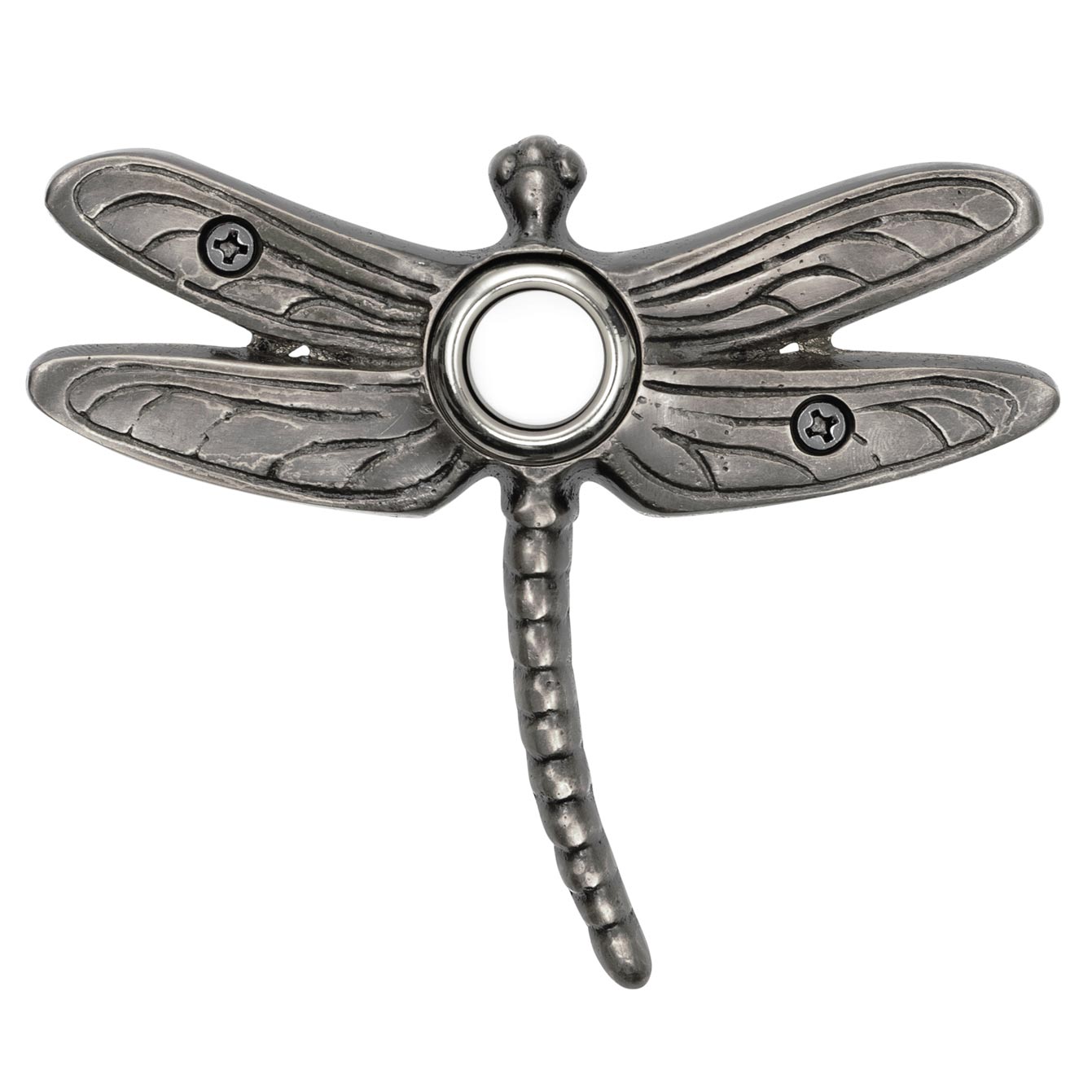 Waterwood Solid Brass Dragonfly Doorbell Button - (Pewter) Questions & Answers