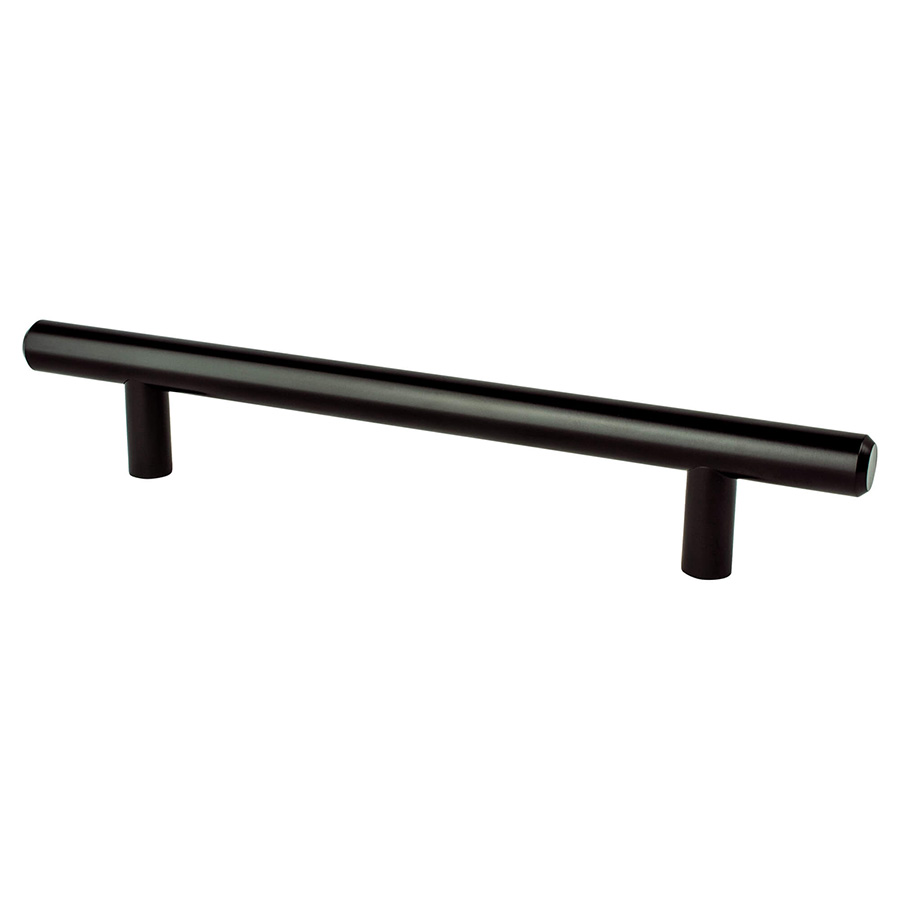 Berenson Tempo 5" (128mm) Center-to-Center Cabinet Bar Pull - 7-3/8" (187mm) Overall Length (Black) Questions & Answers