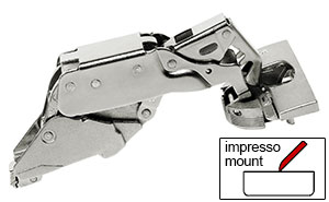 Grass 170° Nexis (Mepla CS65/00) 00 Crank Hinge - EACH (Full Overlay, Self-Closing, Impresso) Questions & Answers