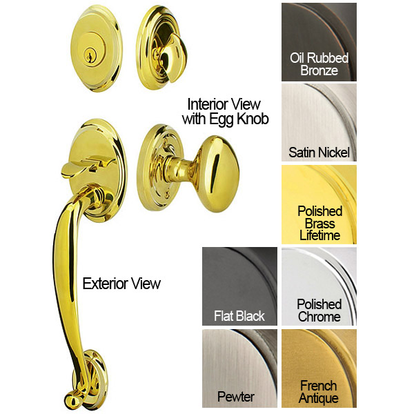 Emtek Solid Brass Saratoga Entryset (Single Cylinder - Astoria Clear Knob - PVD Lifetime Finish - 2-3/8in. Backset) Questions & Answers