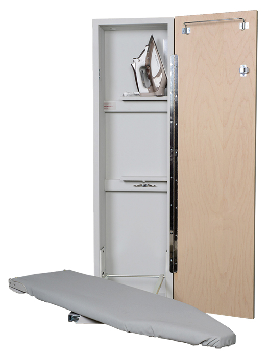 Iron A Way Built-In Ironing Center w/42" Swivel Board, Flat Maple Veneer Door Questions & Answers