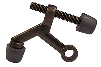 How thick is the portion of the door stop that the hinge pin fits through?