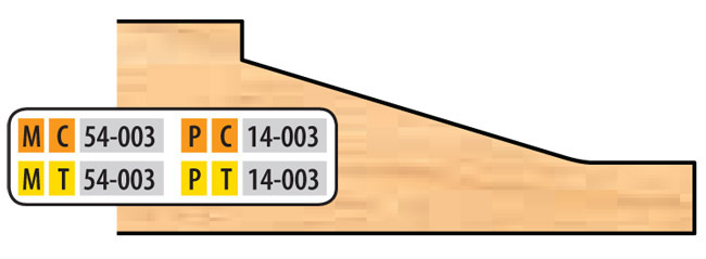 what is the cut depth as well as the depth and angle of the sloped section?