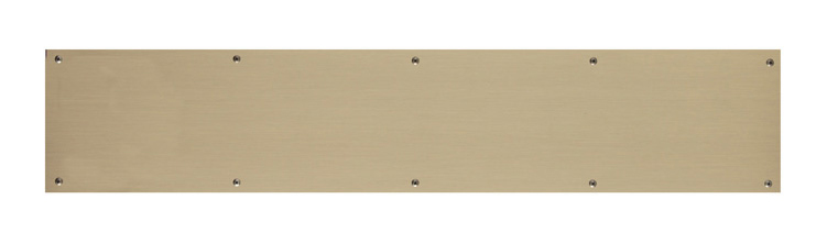 What type of screws does this product take ? Brass Accents - 8" x 34" Solid Brass Kick Plate, Screw Mount