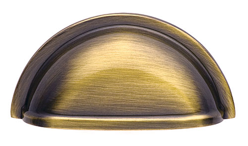 CLOSEOUT SPECIAL! - Cliffside Solid Brass 3" (76mm) Center-to-Center Cabinet Cup/Bin Pull (Antique Brass) Questions & Answers