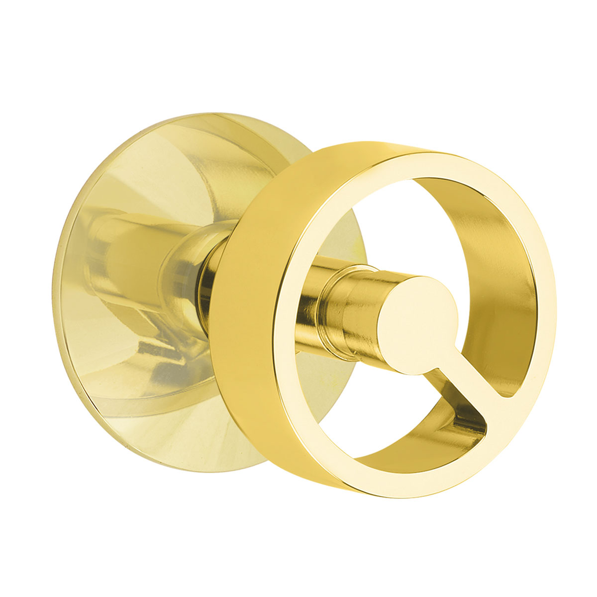 Emtek Spoke Door Knobset w/Modern Rosette (Privacy - Unlacquered Brass - Right - 2-3/4in. Backset) Questions & Answers