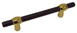 Cal Crystal Athens 6" (152mm) Cabinet Pull (Black/Polished Brass) Questions & Answers