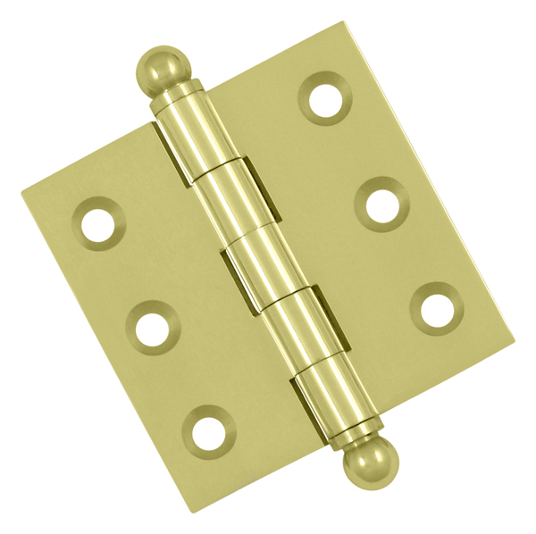 Deltana Solid Brass 2" (51mm) x 2" (51mm) Flush/Full Inset Non-Self Closing Ball Tip Cabinet Hinge - EACH (Unlacquered Brass) Questions & Answers