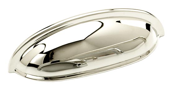 Schaub and Company Traditional Design Series 3" (76mm) Center-to-Center Small Cabinet Cup/Bin Pull (Polished Nickel) Questions & Answers